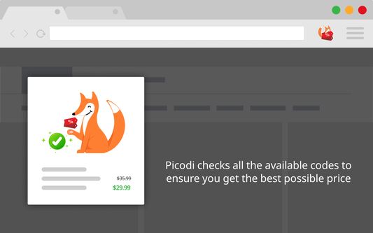 Picodi kiểm tra tất cả các mã có sẵn để đảm bảo bạn nhận được mức giá tốt nhất có thể