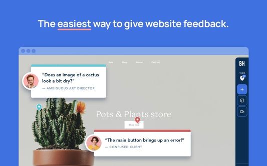 The easiest way to give website feedback