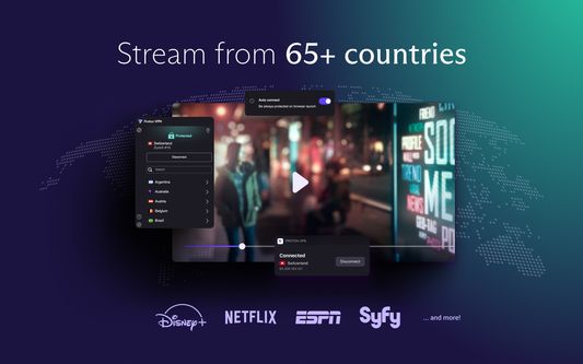 Stream from 65+ countries