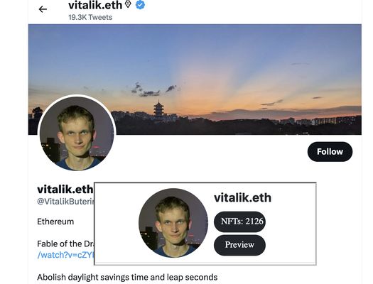 once you hover over the eth.co logo you will get a preview of how many nft's the user has and if you click on the preview the eht.co preview slides over into view