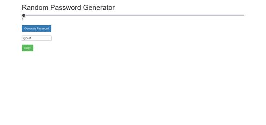 Choose length of password.
choose 6 and click on generate password.
it will generate random password with length of 6 characters.
Click on copy button to copy it to the clipboard.