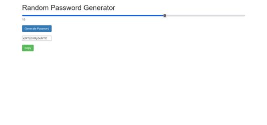 Choose length of password.
choose 15 and click on generate password.
it will generate random password with length of 15 characters.
Click on copy button to copy it to the clipboard.