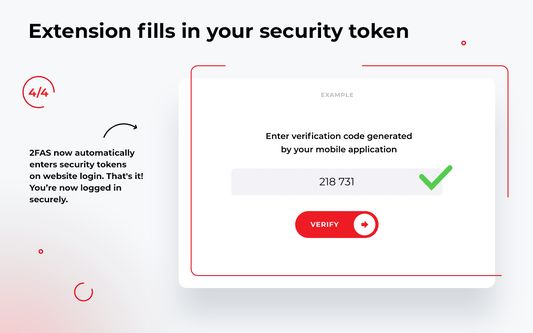 Extension fills in your security token