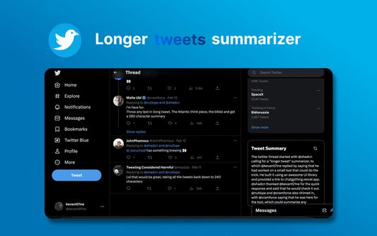 Longer tweets summarizer
