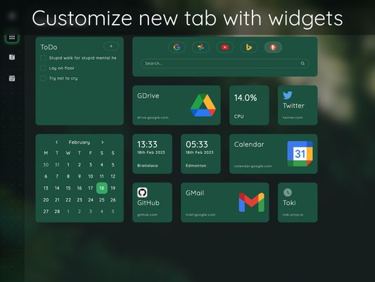 Showcase of available widgets