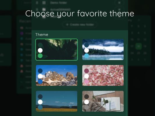 Showcase of available themes