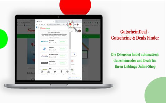 GutscheinDeal - Gutscheine & Deals Finder - Die Extension findet automatisch Gutscheincodes und Deals für Ihren Lieblings Online-Shop