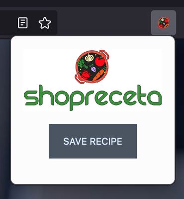 Simply click on Save Recipe and you'll be directed to  shopreceta.com with the recipe's information