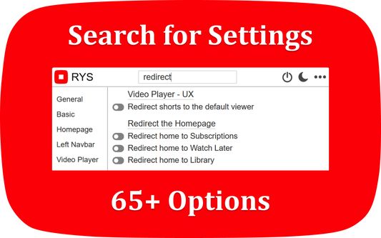 Search and select from over 65 customization options.