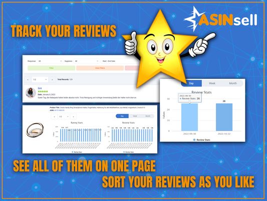 Track your reviews, see all of them on one page and sort your reviews as you like.