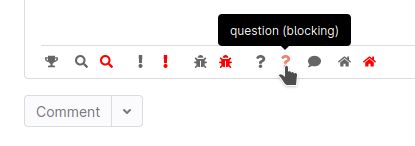 Comment buttons.
