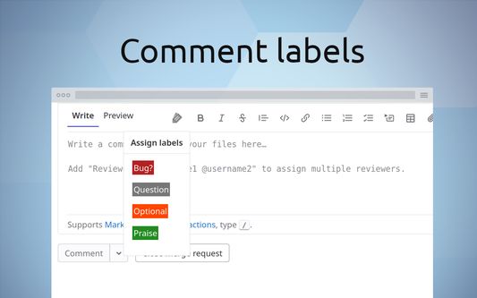 Comment labels