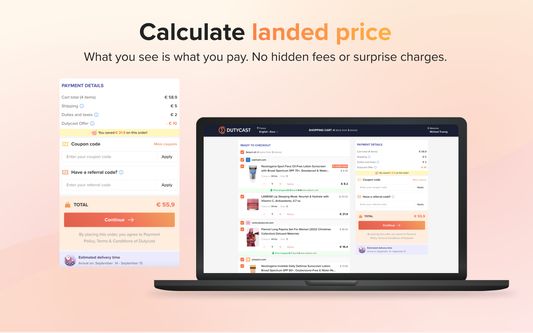 Calculated landed price