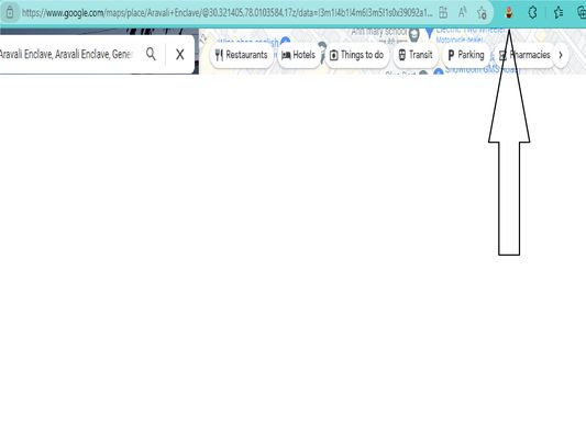 icon on address bar.