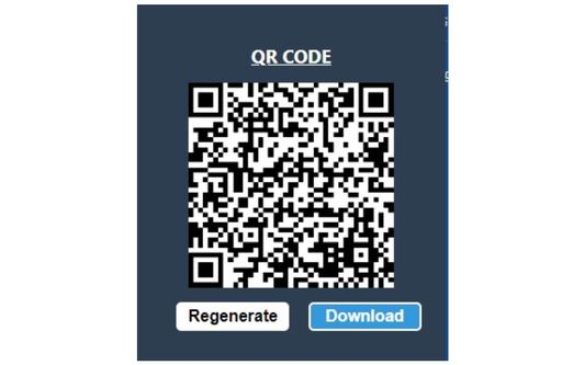 When you click on Submit, it will generate the QR code with the download option.