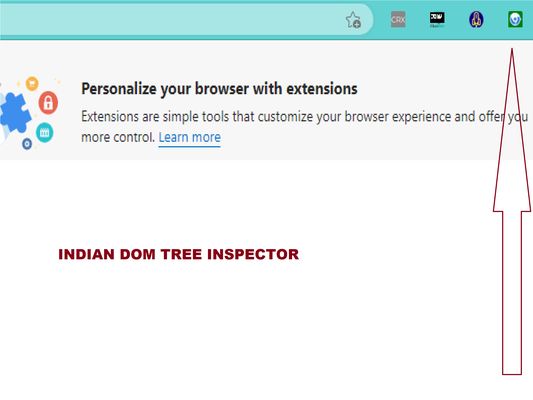 Indian DOM Tree Inspector in Address Bar. Double Click to get access of any website.