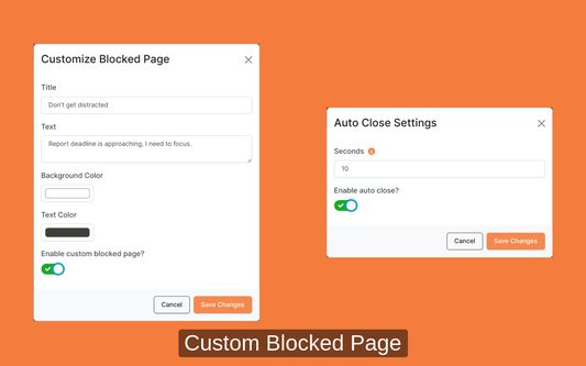 Block Page Customization