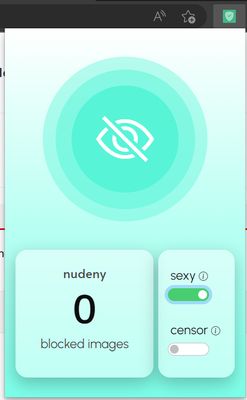 Nudeny extension state which also filters sexy images.