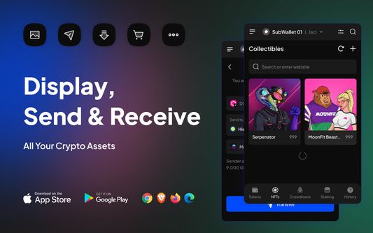 Display, Send & Receive All Your Crypto Assets