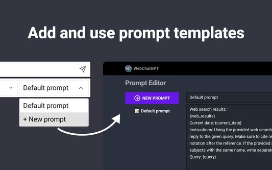 Add and use prompt templates