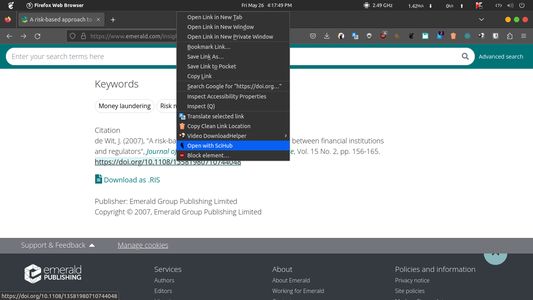 Right Click - Open with Scihub