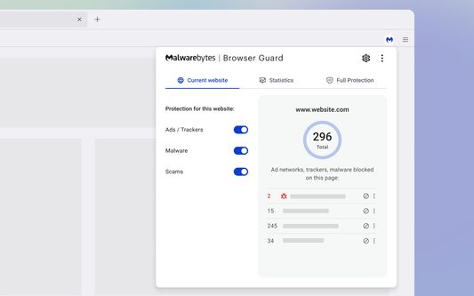 Main UI dashboard