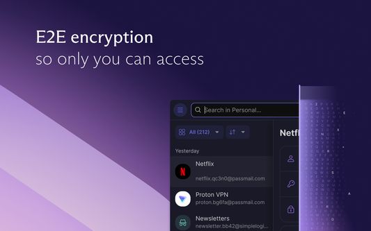 E2E encryption so only you can access.