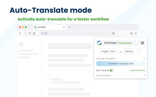 Translate automatically while navigating on the web