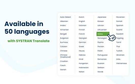 Translate in 50 languages.