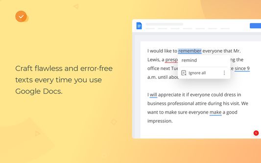 WProofreader text checker supports Google Docs