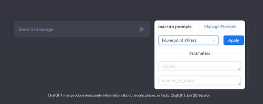 Your custom templates can inject text into the chatbox with parameters