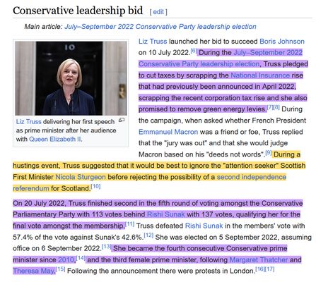 Premiership of Liz Truss, 23 July 2023