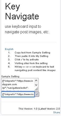 Paste it into My Setting. Click button to submit.