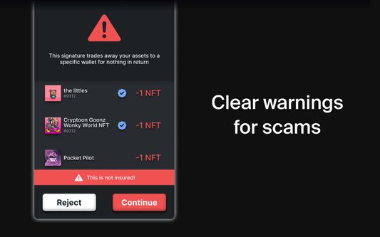 Clear warnings for scams