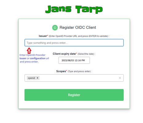 OIDC Client Registration