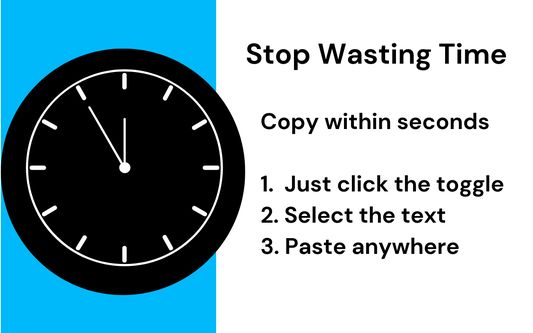 Stop wasting time.