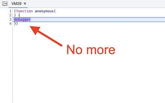 Disable debugger calls to allow for devtools usage