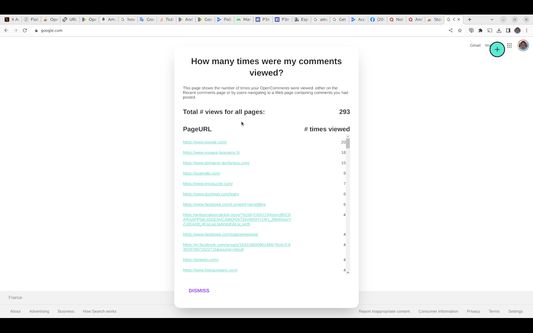 Tap 'Comment stats' to display the number of times your comments have been viewed.