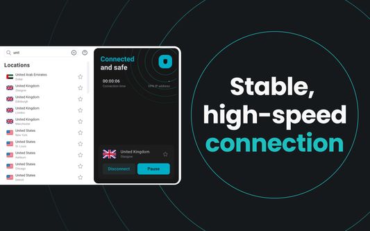 Stable, high-speed connection.