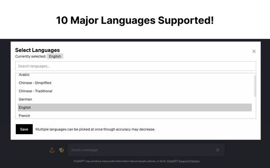 10+ Languages Supported  screenshot