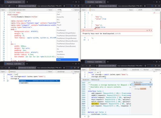 Syntax colorization, validation, IntelliSense