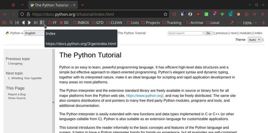 Example on Python and Sphinx documentation pages
