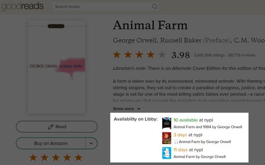 Add Libby/Overdrive availability to Goodreads pages