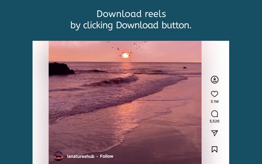 You can download by clicking Download button while exploring on reels section for Instagram™
