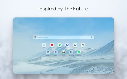 New Tab Page with some user shortcuts