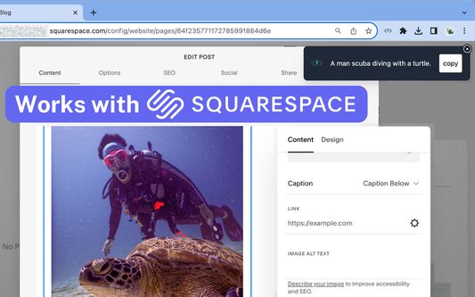 Works with your Squarespace images