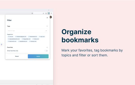 Organize bookmarks