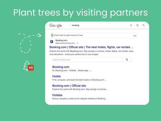 Plantar árboles mediante socios visitantes