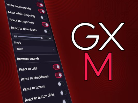 Promotional image showing the settings popup for GX Mods.