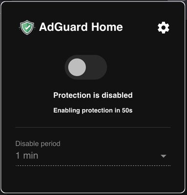 AdGuard DNS protection disabled